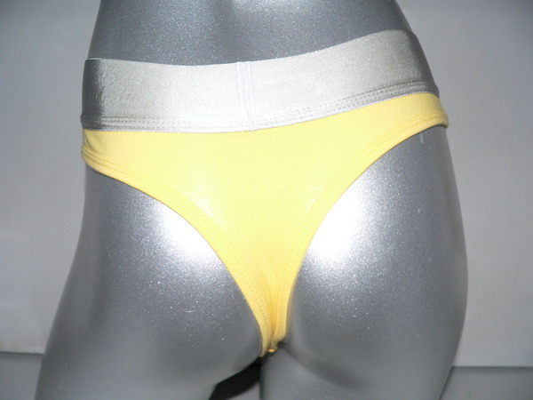 Calvin Klein Mujer Tanga Blateado Amarillo